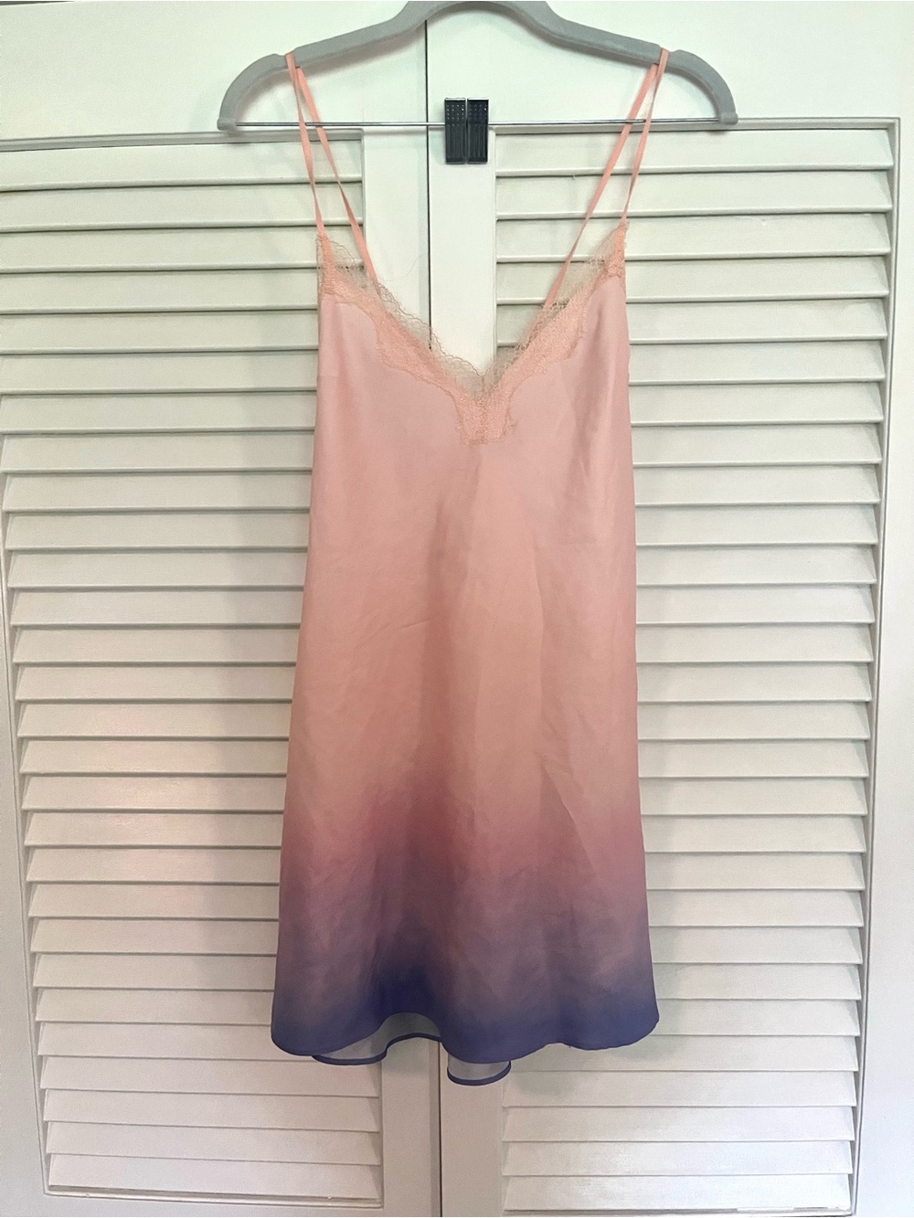 Victoria's Secret Pink to Purple Ombre Lace-Trim Slip